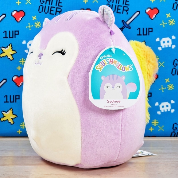 Squishmallow Sydnee the Lavender Squirrel 8" UltraSoft Stuffed Plush Toy NWT - Picture 6 of 12